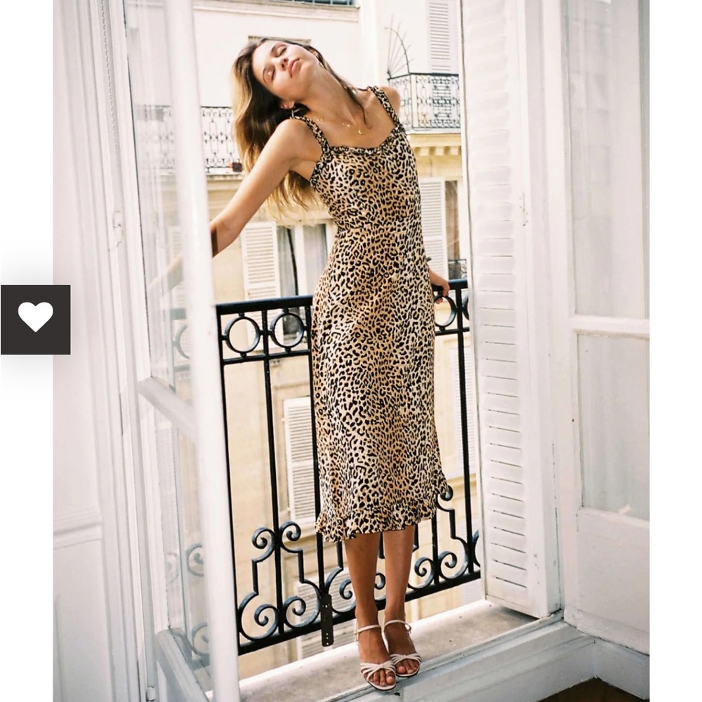 Noemie Leopard Print Midi Dress